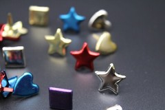 100+Pcs Metal Brads Decorative Fasteners DIY Crafts Accessories Stars Hearts
