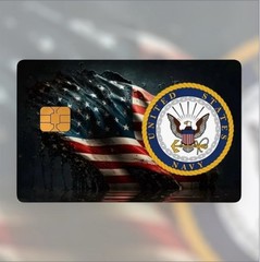 USN NAVY UNITED STATES FLAG CREDIT DEBIT CARD SKIN COVER STICKER 1PC