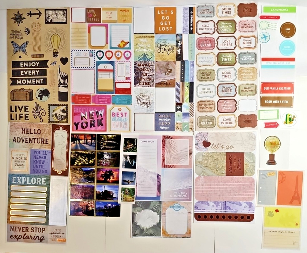 Stickers TRAVEL ~ Journal, Scrapbook, Letters, Keepsakes~ More than 250 Stickers