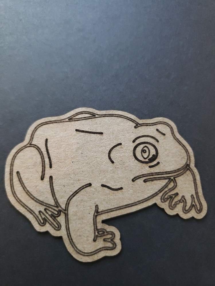 Chipboard Scrapbooking laser scored and cut die cut embellishment Frog #5