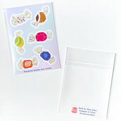 Lot of 5 Sticker Sheets: Saltwater Taffy Candy, Vinyl & Water Resistant