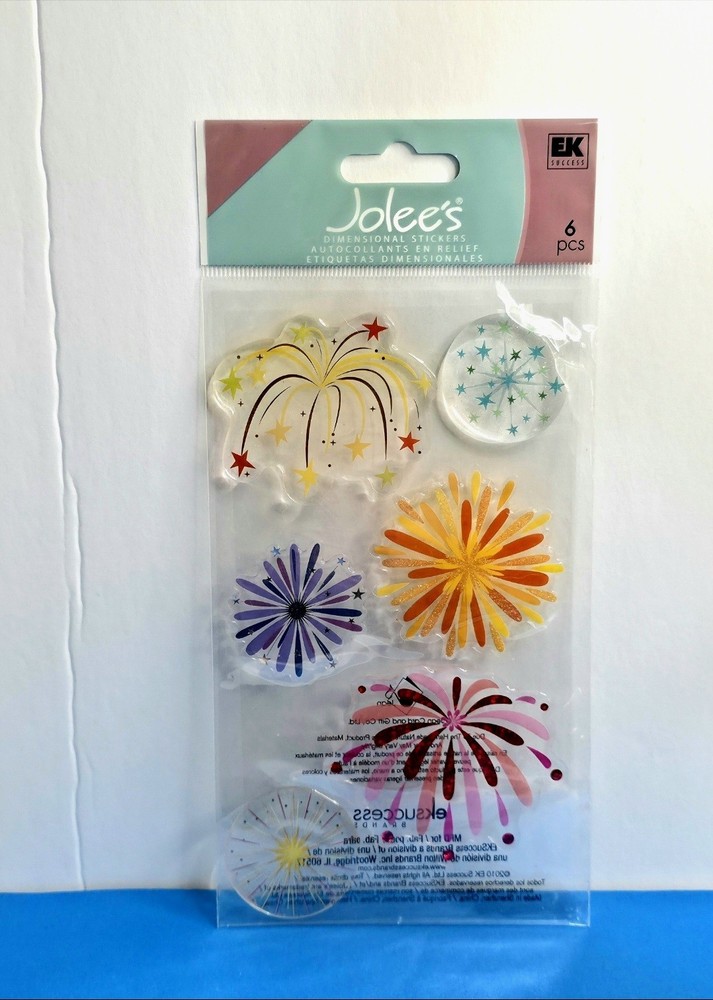FREE SHIP Jolee’s FIREWORKS Scrapbook Stickers BIRTHDAY CELEBRATION PARTY