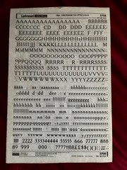 4 Letraset INSTANT LETTERING Transfer Letters Black