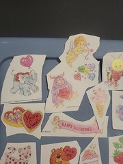 Scholastic Valentines Stickers 1985 Hearts Animals Cupid Rare Vintage New 23