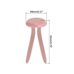 Brads for Paper Crafts, 200 Pcs Pink Metal Round Paper Fasteners, 20 mm