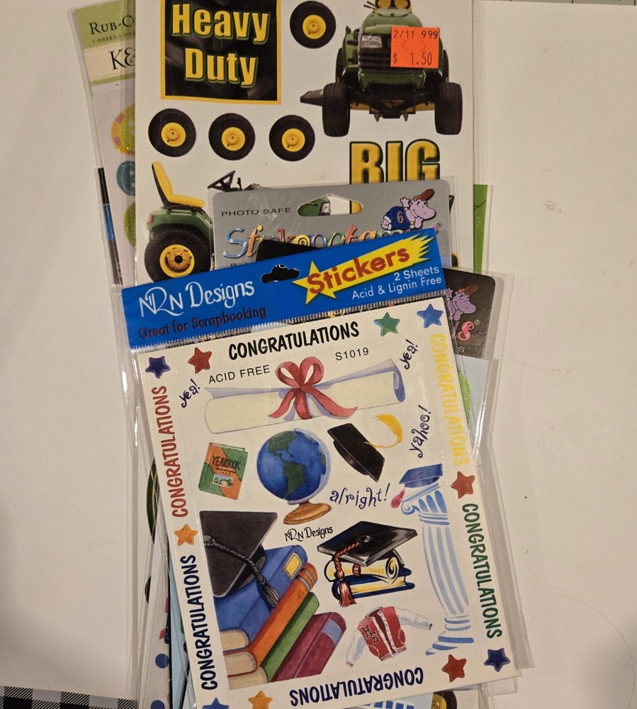 Sticker Lot Various Brands, plus rub on and chipboard