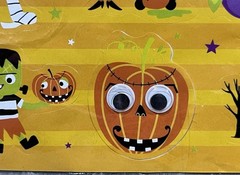 Rare Vintage Stickers Collectible Halloween Glitter Monsters Witch Vampire Bat