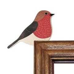 2PCS Wooden Robin Door Topper Bird Corner Wall Decor Gift Set