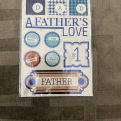 Me & My BIG Ideas MambiSTICKS Dad Dimensional Stickers Father’s Day Blue Words