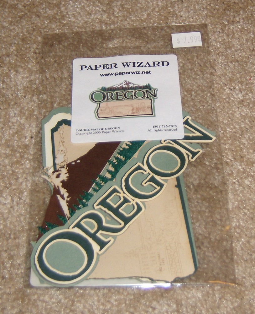 Paper Wizard Laser Die Cut Kit ~ Vacation/Travel….State of Oregon