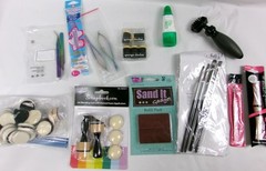 Scrapbook Crafts Art Supplies Tools Lot Brushes Glue Tweezers Blender Dauber