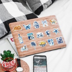 ZOLAREIN Blue Coastal Stickers, 50 PCS