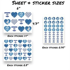 450PCS Israel Stickers – Israel Flag Sticker Set & Israeli Stickers for Kids,…