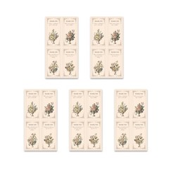 125Pcs Thank You Stickers Rectangular Wrapping Labels Self-adhesive Labels