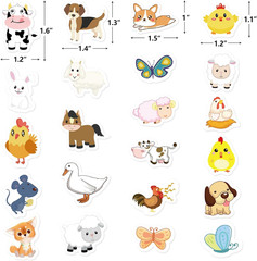 Farm Animal Foam Stickers Cute Animal Self Adhesive Sticker for Kids Craft Suppl