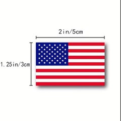 40 PCs ~1×1.5” Matte American Flag Stickers July 4th Patriotic Celebration