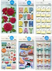 31 Recollections 3-D Scrapbook Stickers 4×7″ variety of themes U-CHOOSE