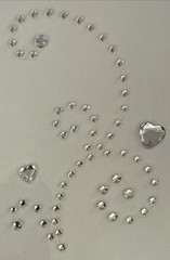 CLEAR/SILVER SWIRL Dimensional Rhinestone Stickers (3pc)Hearts Recollections•