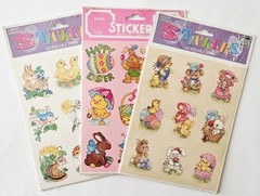 Vtg Easter Spring Stickers LOT Paper Magic Group Eureka NIP Animals Bunny Duck