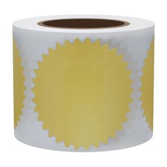 Hybsk Gold Metallic Certificate Sealing Labels Awards Legal Embossing Stickers