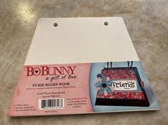 BoBunny 6.5×9 Purse Board Book Scrapbook Custom Designer Album DIY 6pg Chipboard
