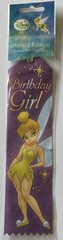 BIRTHDAY GIRL TINKER BELL AWARD RIBBON(1pc)Disney •Disneyland Party•Special Gift