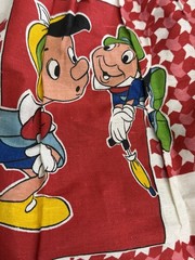 Vintage Mickey And Friends Curtain Approximately 40×80 One Side Only