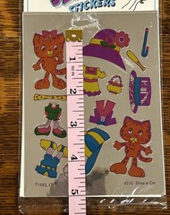 Vintage 1982 CITY SLICKERS Foil Stickers Dress a Cat 2 Sheets CTP Open Package