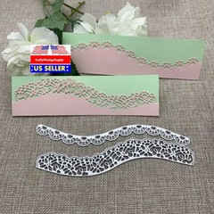 2pcs Lace cut out wave border edge metal cutting dies cut machine cutter die