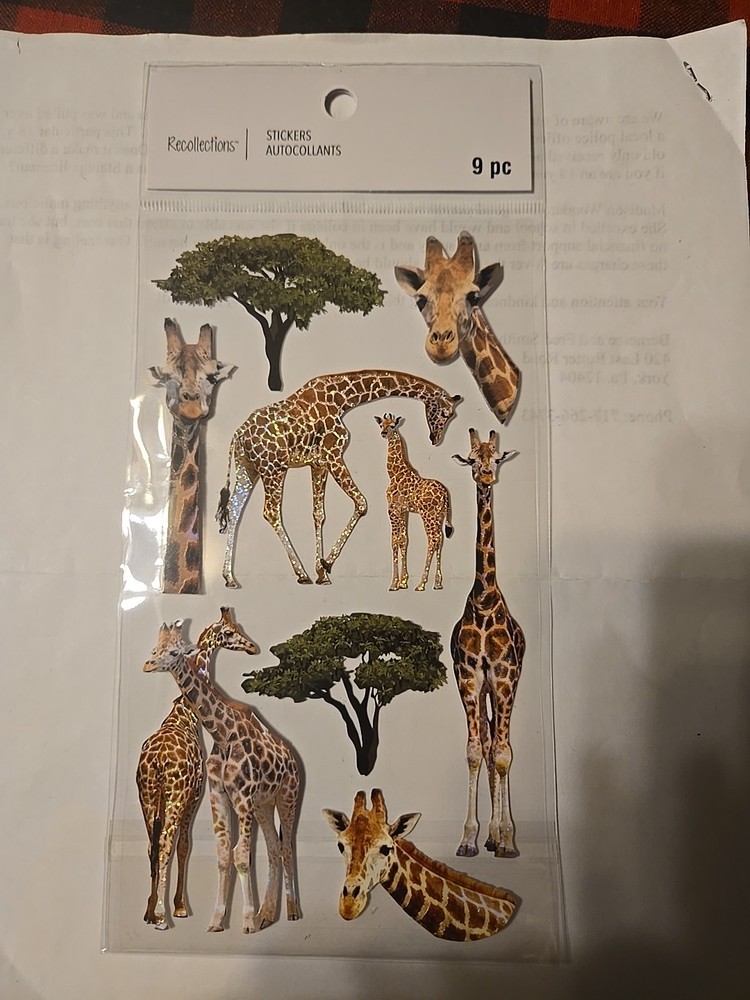 Recollections GIRAFFES 🦒 Scrapbooking Stickers