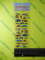 Transportation Planes Trains & Automobiles Puffy Stickers Pack