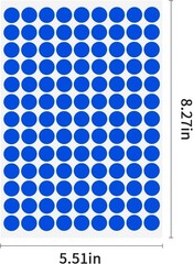 2340PCS Multicolor Round Dot Stickers 1/2in Color Coding Labels