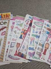 Vintage Stickers, Scrapbooking Stickers Girls Night Out Lot.