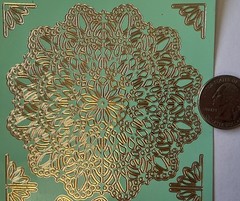 GOLD FOIL DECORATED CIRCLE OUTLINE Stickers(13pc)Photo Corners•Card Making•
