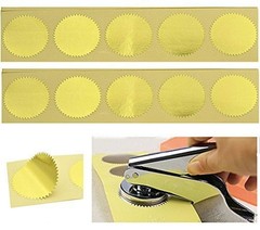 100pcs Gold Embossed Foil Blank Certificate Self-Adhesive Sealing Stickers – …