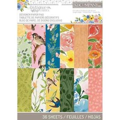 KANDCOMPANY 6 X 8 PAPER PADS (2) ANTIQUE GARDEN 36 SHEETS EACH
