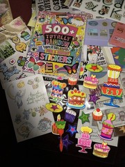 HUGE Lot of Words, Phrases Flowers Baby Safari Craft Stickers