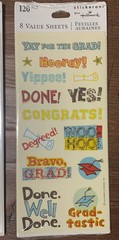 Hallmark Stickeroni Stickers, Graduation Theme, 10 Sheets, 138 Stickers