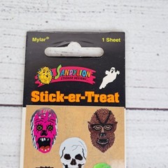 Sandylion Sticker Sheet Halloween Monsters Skeleton Zombie VTG Vintage NEW