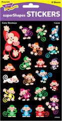 Color Monkeys Supershapes Stickers-Large