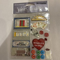 Las Vegas Travel Slots Chapel Jolee’s Boutique Dimension Scrapbook Stickers MM