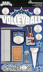 Volleyball, scrapbook stickers, 4″ x 9″ – Reminisce RS155