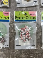 Eyelet Outlet Brads Lot of Christmas NEW 6 packs Card Making Scrapbooking