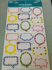 FRANCES MEYER STICKERS BUBBLE STICKERS COLORFUL MULTI-SHAPED WORD BUBBLES 18PCS