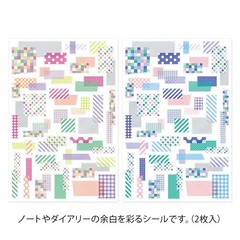 DESIGNPHIL MIDORI sticker «Yurulog» (2 sheets) collage tape pattern