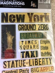 New York City Epoxy Stickers Ground Zero Liberty Empire Park Broadway Scrapbook