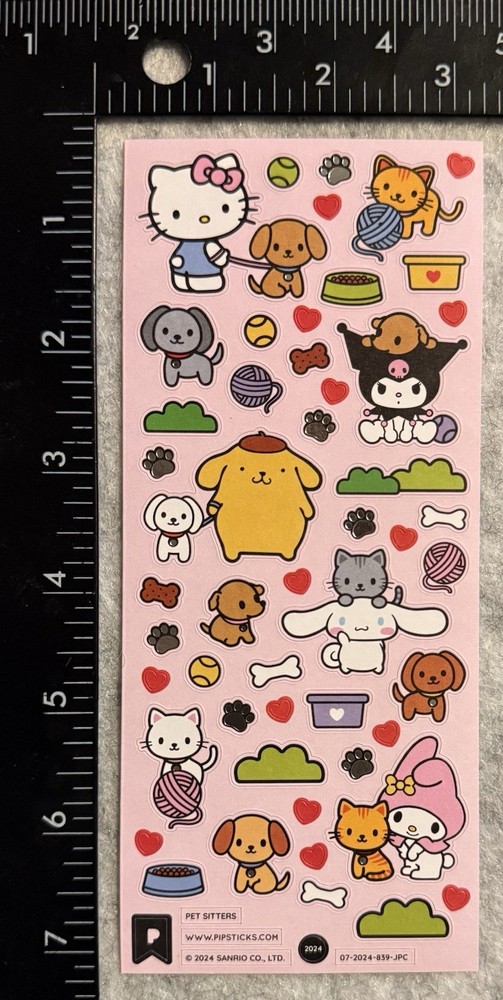Pipsticks Sanrio Hello Kitty Pet Sitter Stickers Pipstickers
