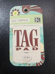 K & Company Happy Trails Tag Pad Scrapbook Journaling Craft K & Co 24 pieces