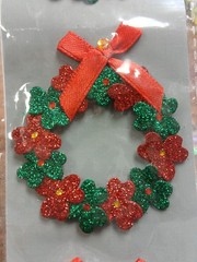 NEW 2017 Hobby Lobby Christmas Stickers Wreath 3D And Christmas Gemstone Holly