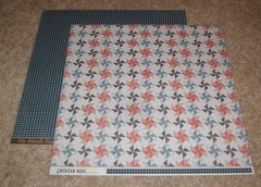 My Mind’s Eye 12×12 Scrapbook Paper Lot of 10 w/CutOuts ~ American Made Flag